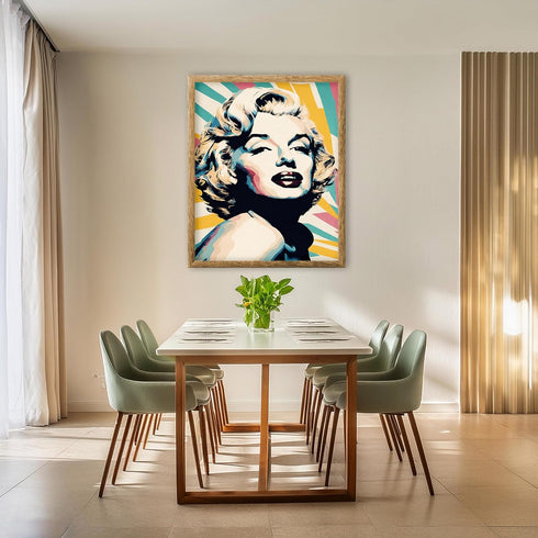 Posterizer 1 pcs- Marilyn Monroe inspired-glam chic retro print-Famous Figures Art Collection-Abstract & Modern Art- Living Room Bedroom Decor- un...